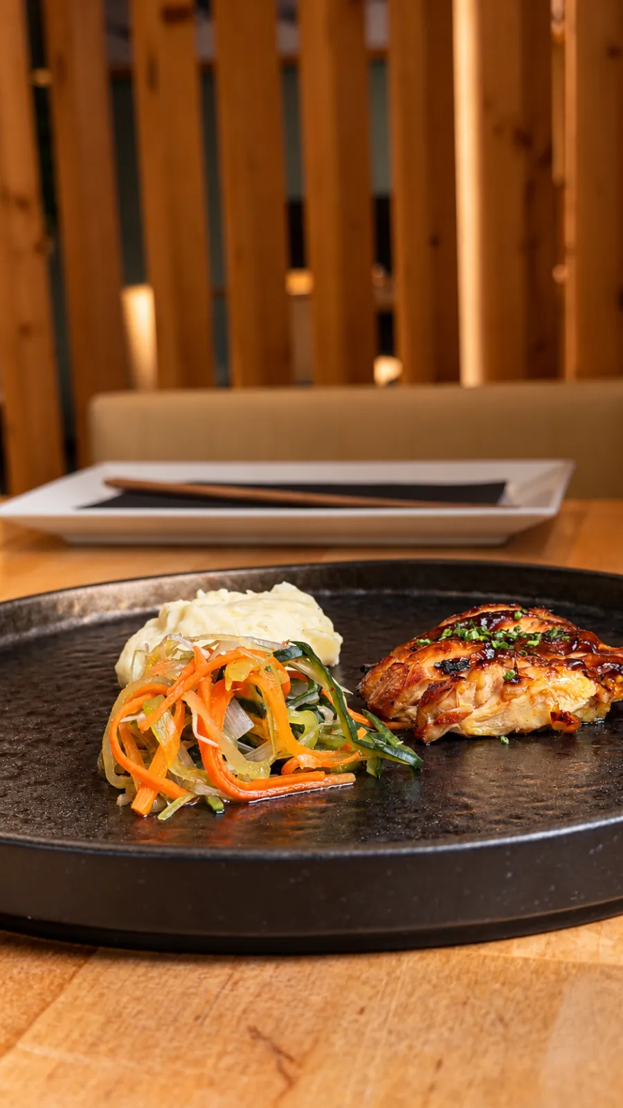 Pollo teriyaki a la parrilla