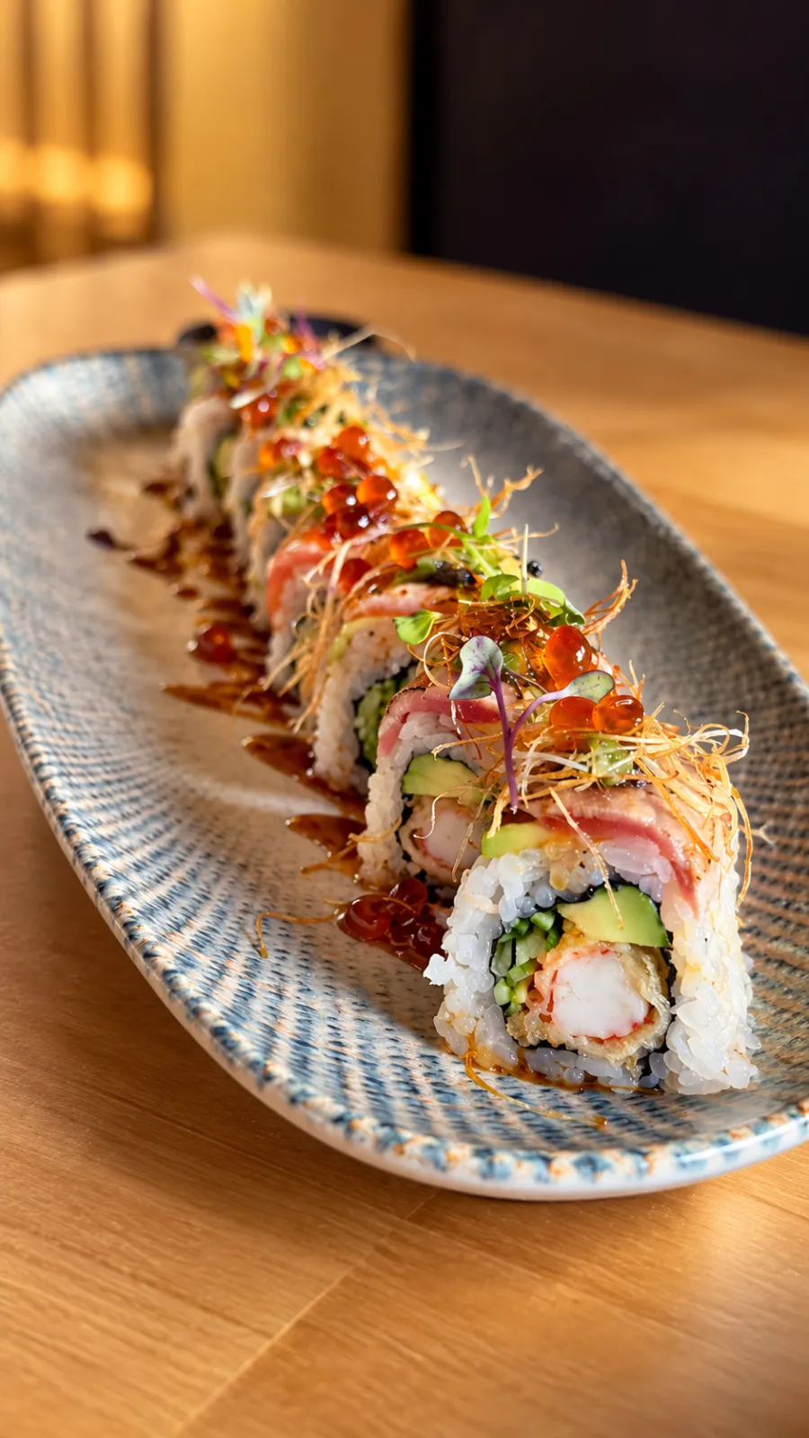 Uramaki arcoíris (8 pzs)