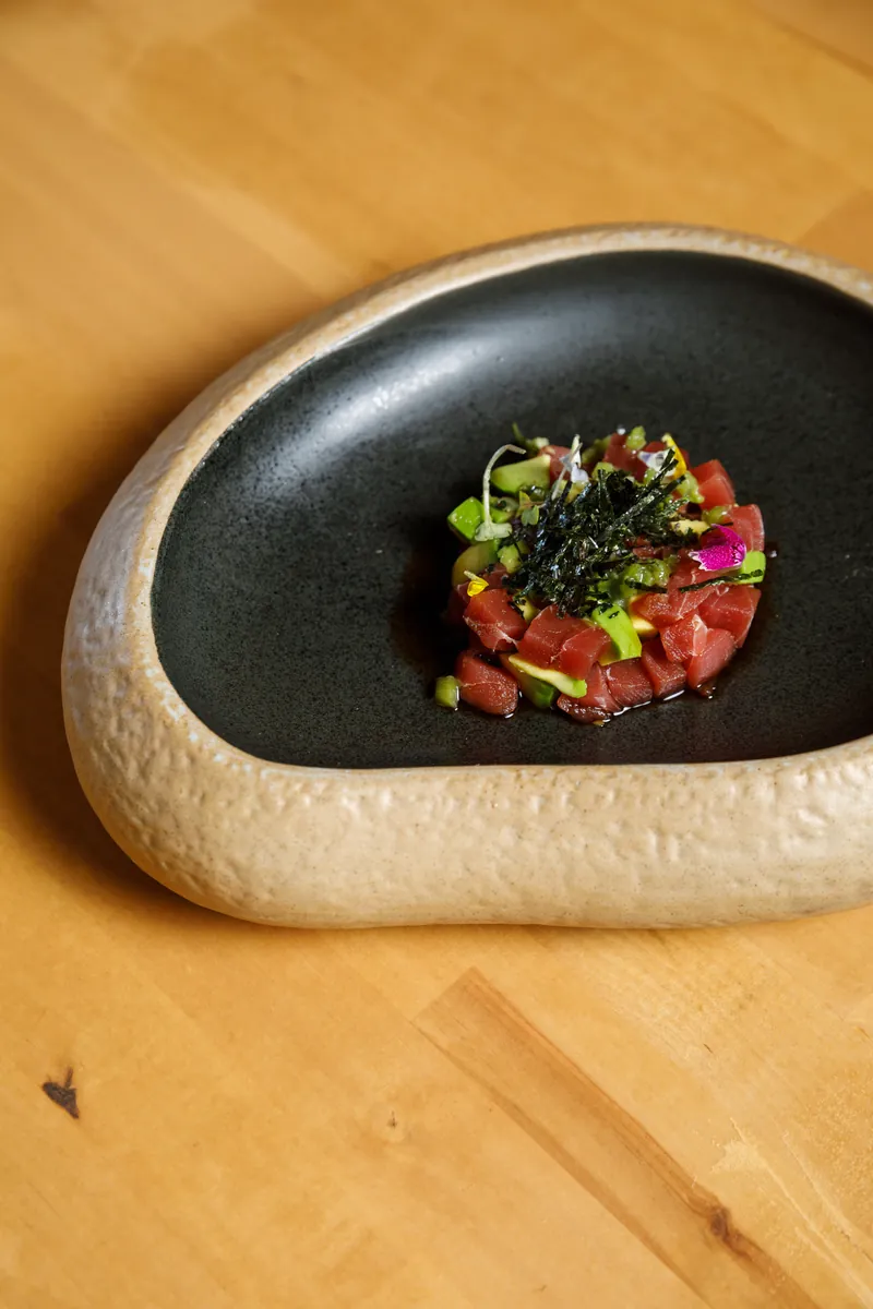 Tuna tartare with fresh wasabi